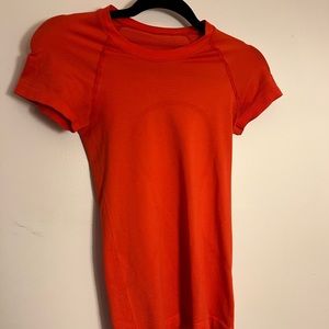 lululemon dark salmon colored swiftly tech 2.0